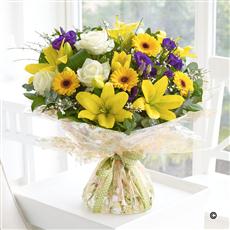 Large Spring Sunshine Hand-tied with Chocolates