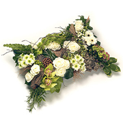 Green &amp; White Pillow